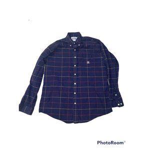 Cinch Men's Multicolor Plaid Long Sleeve Button Down Shirt Size Large